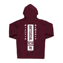 Load image into Gallery viewer, Antisocial AF Hoodie - Maroon *Apparel PRE-ORDER*