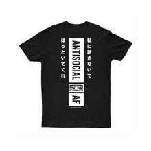 Load image into Gallery viewer, Antisocial AF Tee - Black *Apparel PRE-ORDER*