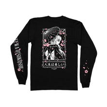 Load image into Gallery viewer, Hanami Long Sleeve Tee - Black *Apparel PRE-ORDER*