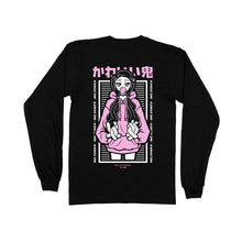 Load image into Gallery viewer, Kawaii Oni Long Sleeve Tee - Black (2 Color) *Apparel PRE-ORDER*
