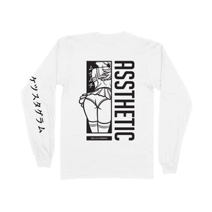 Assthetic Long Sleeve Tee - White *Apparel PRE-ORDER*