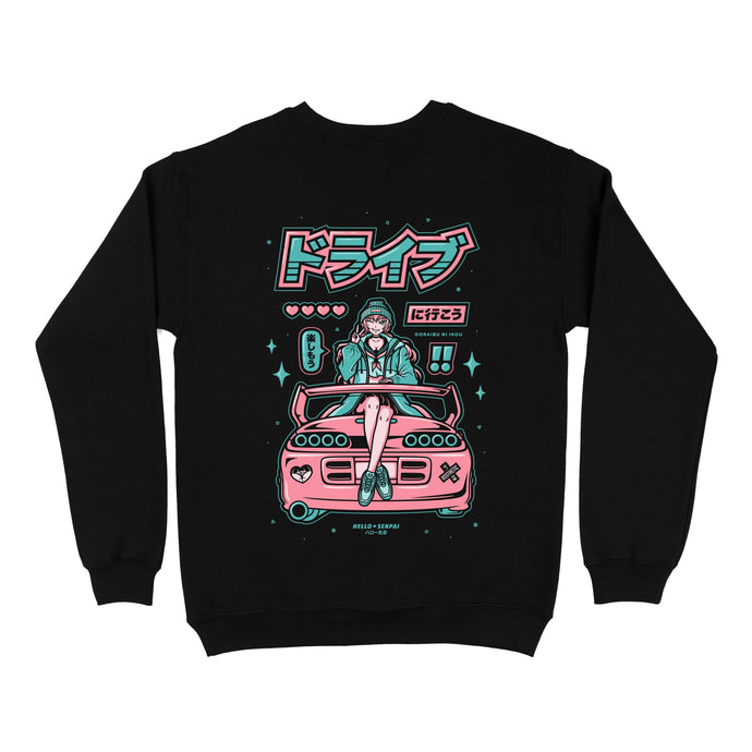 Supra Waifu Crew Neck Sweater - Black *Apparel PRE-ORDER*