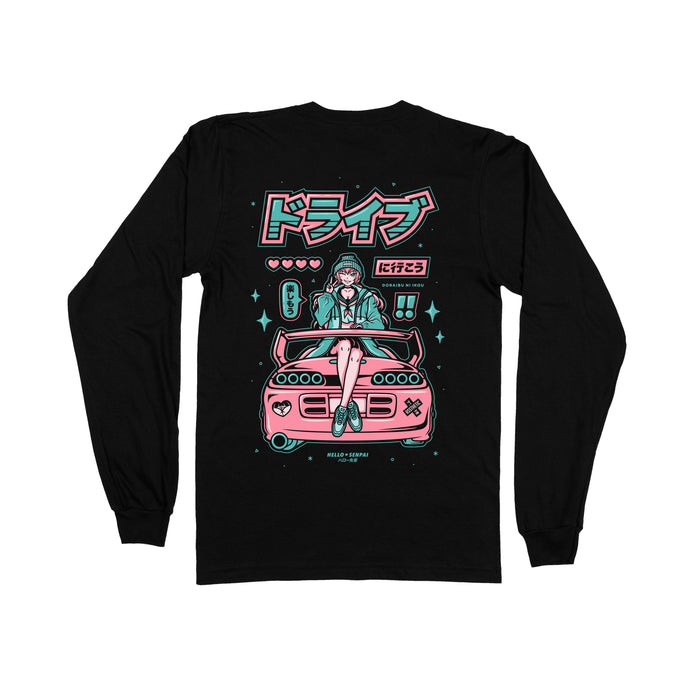 Supra Waifu Long Sleeve Tee - Black *Apparel PRE-ORDER*