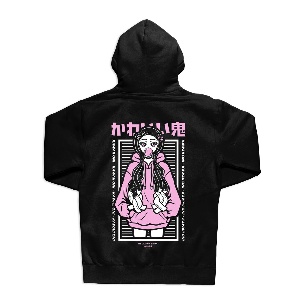 Kawaii Oni Hoodie - Black (2 Color) *Apparel PRE-ORDER*